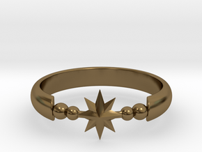 Ring of Star 20.6mm  in Polished Bronze
