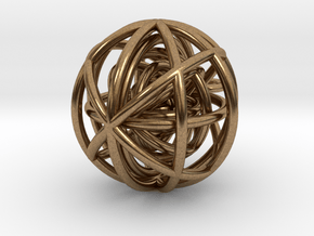 Geometrical Sphere Pendant in Natural Brass