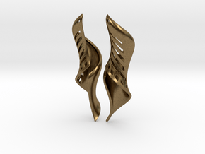 March Earrings Pair. in Natural Bronze