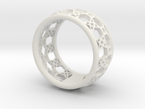 anello fascia traforata in White Natural Versatile Plastic