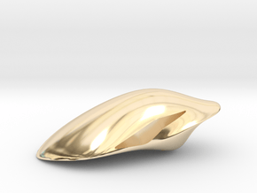 Floating Pendant. Smooth Shaped for Perfect Comfor in 14K Yellow Gold