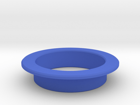 Pinball Start Button Dress Ring - Large Lip in Blue Processed Versatile Plastic
