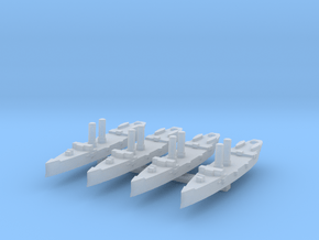 USS Montgomery (1890) 1:6000 x4 in Smooth Fine Detail Plastic