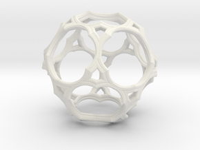 Simple Cage Fractal U16 in White Natural Versatile Plastic