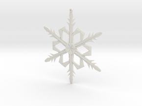 Snowflake1a in White Natural Versatile Plastic
