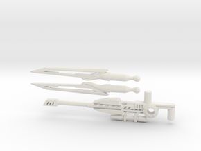 Cybernetic Assassination Weapons Pack in White Natural Versatile Plastic