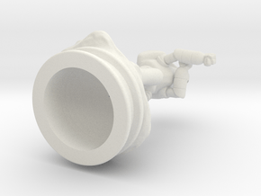 Combat Shell, 70mm, Rock Base in White Natural Versatile Plastic