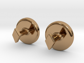 Yinyang Cuff Links - Large in Polished Brass
