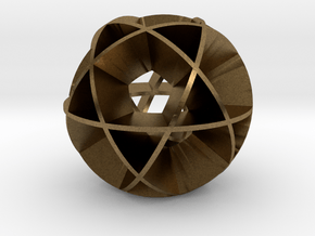 Icosidodecahedron (wide) in Natural Bronze