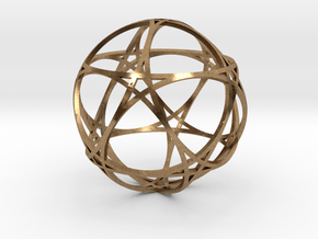 Pentragram Dodecahedron 1 (narrowest) in Natural Brass