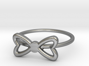 Knuckle Bow Ring, subtle and chic. in Natural Silver