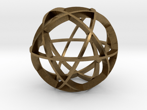 Icosidodecahedron (narrow) in Natural Bronze