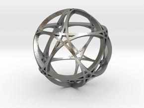 Pentagram Dodecahedron 1 (narrow, medium) in Natural Silver