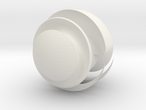 Sharp Sphere ~ small in White Natural Versatile Plastic