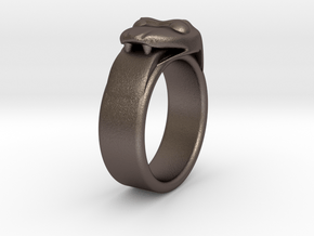 New Size 12.5 Ring (inner diameter is 22.1 mm) in Polished Bronzed Silver Steel