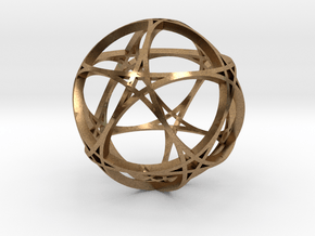 Pentagram Dodecahedron 1 (narrow, small) in Natural Brass