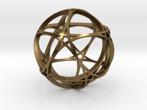 Pentagram Dodecahedron 1 (narrow, small) in Natural Bronze