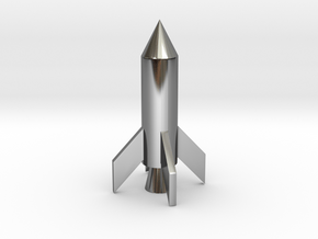 Basic rocket in Fine Detail Polished Silver