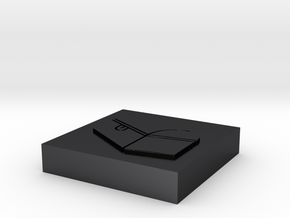 Square Token - 1" Chest in Polished and Bronzed Black Steel