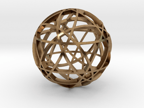 Pentagram Dodecahedron 2 (narrow) in Natural Brass