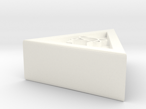 Triangle Token - 0.5" Dazed in White Processed Versatile Plastic