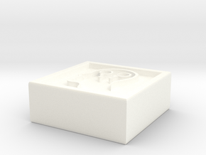 Square Token - 0.5" Confused in White Processed Versatile Plastic