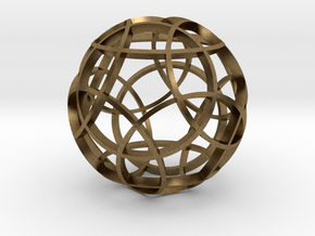 Rhombicosidodecahedron (narrow) in Natural Bronze