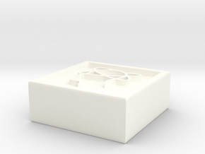 Square Token - 0.5" Daze in White Processed Versatile Plastic
