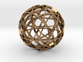 Dodecahedron Ball (narrow) in Natural Brass