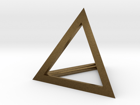 Triangle Pendant - thick in Natural Bronze