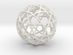 Dodecahedron Ball (narrow) in White Natural Versatile Plastic