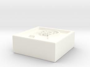 Square Token - 0.5" Poison in White Processed Versatile Plastic