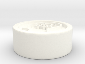 Circle Token - 0.5" Poison in White Processed Versatile Plastic