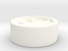 Circle Token - 0.5" Dead in White Processed Versatile Plastic