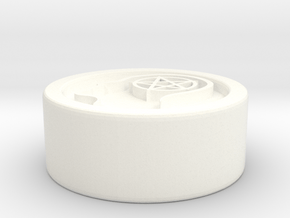 Circle Token - 0.5" Cursed in White Processed Versatile Plastic