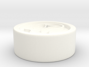 Circle Token - 0.5" Energy Drained in White Processed Versatile Plastic