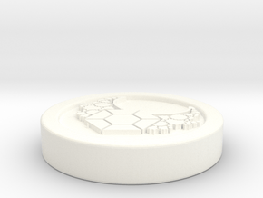 Circle Token - 1" Lawful in White Processed Versatile Plastic