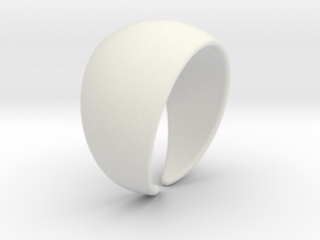 Sphere Ring v2 in White Natural Versatile Plastic