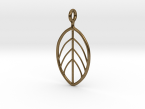 Apple Leaf Pendant in Natural Bronze