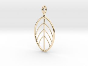 Apple Leaf Pendant in 14K Yellow Gold