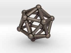 Icosahedron Magnetix in Polished Bronzed Silver Steel