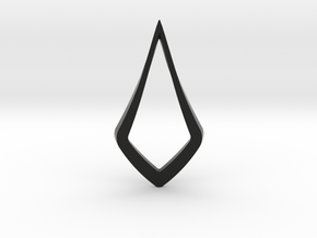 HIDDEN HEART Lucent, pendant. Pure Elegance. in Black Natural Versatile Plastic