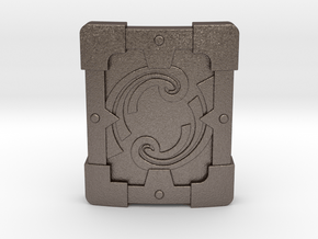 Fortified Shield in Polished Bronzed Silver Steel