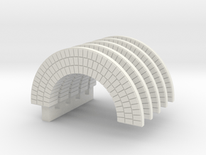 Brick Arch HO X 5 in White Natural Versatile Plastic