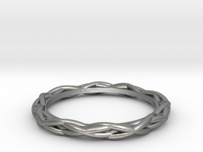 Woven Ring in Natural Silver