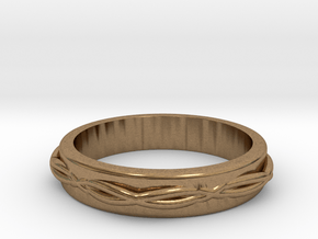 Woven Ring Thick in Natural Brass
