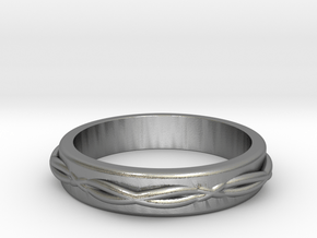 Woven Ring Thick in Natural Silver