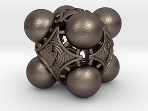 Nucleus D6 in Polished Bronzed Silver Steel