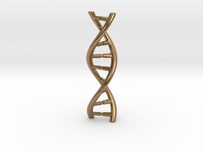 DNA pendant in Natural Brass