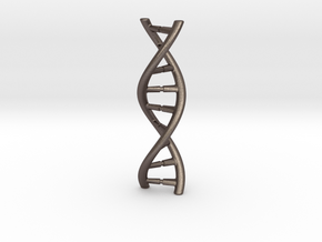 DNA pendant in Polished Bronzed Silver Steel